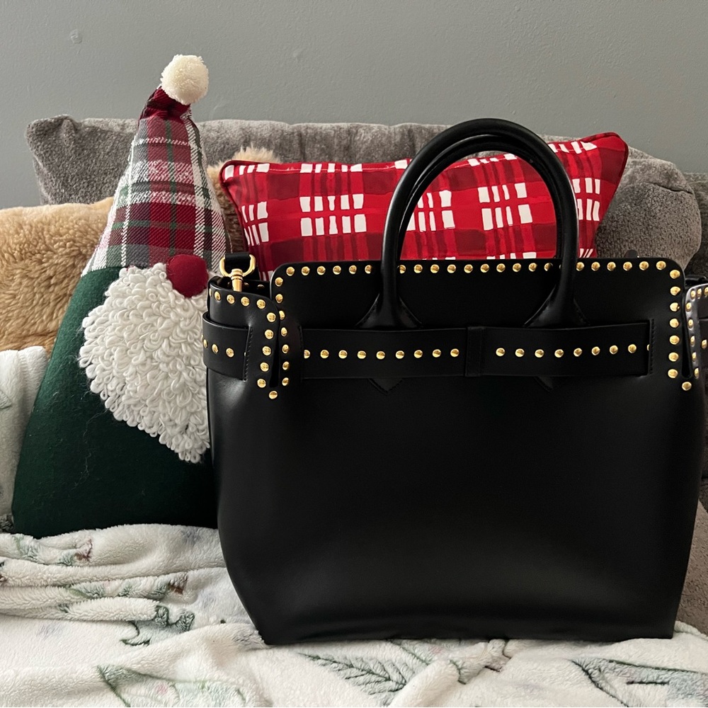 Burberry black gold studded medium belt bag - Picture 2 of 3